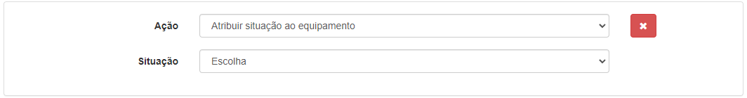 Situação do Equipamento